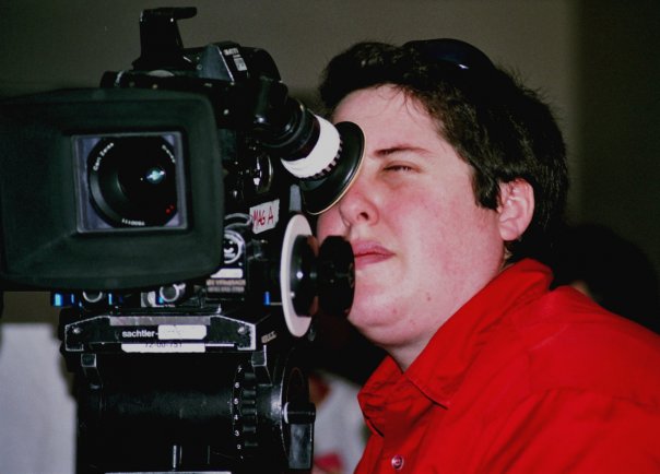 Director Kami Chisholm on the set of "The Insomniacs"